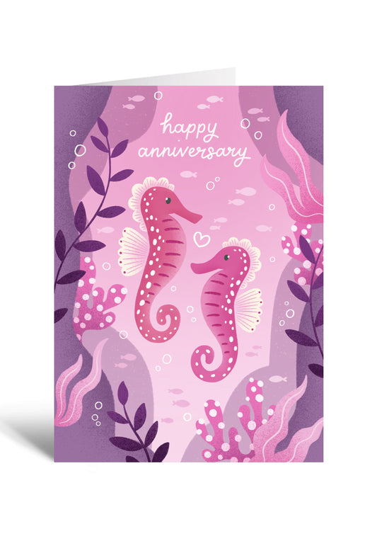 Seahorses Anniversary Card