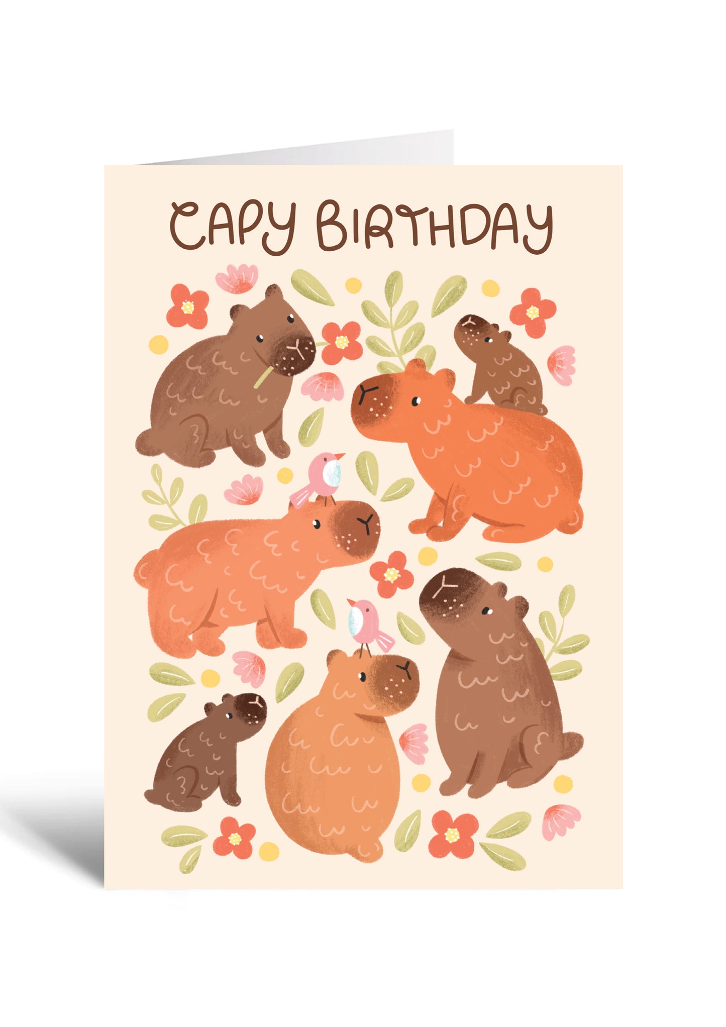 Capybara Birthday Card