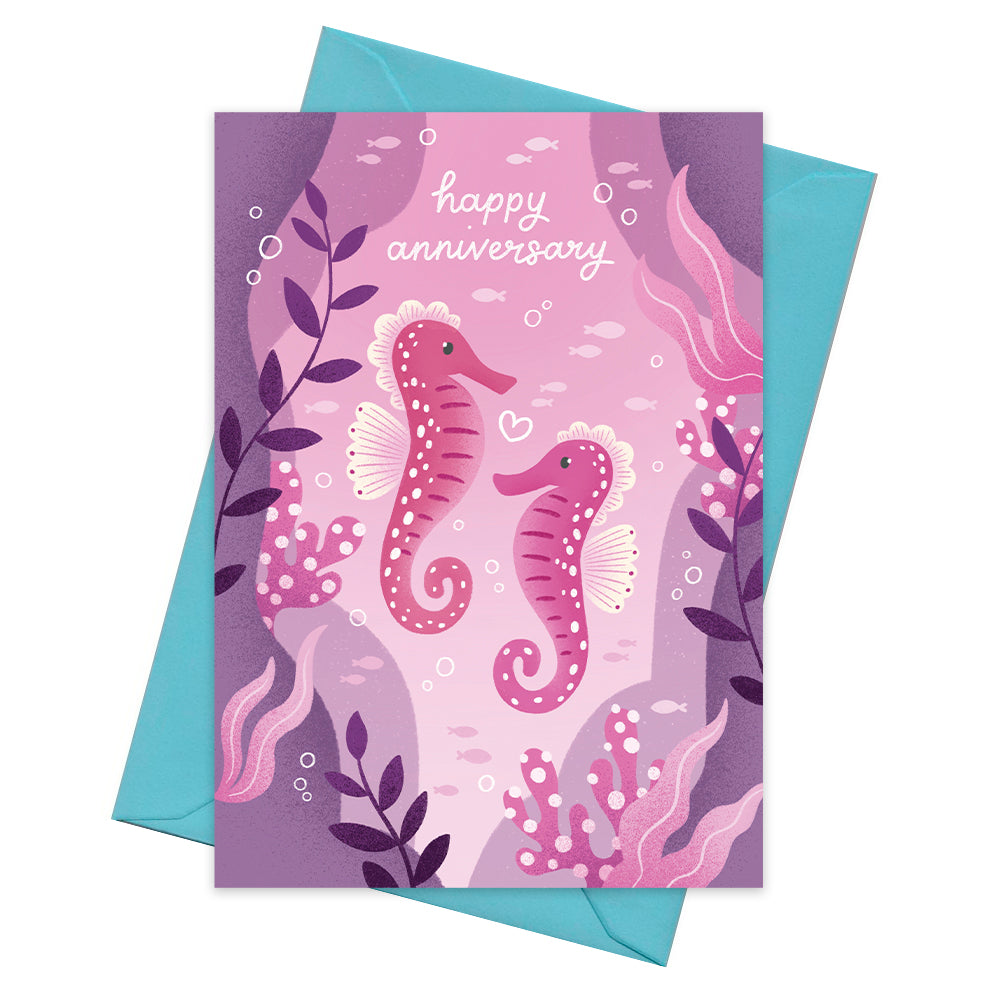 Seahorses Anniversary Card